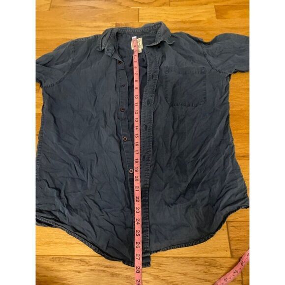 Field Gear Men's dark blue Long Sleeve Cotton Button-Up collared relaxed Shirt M - Picture 7 of 8